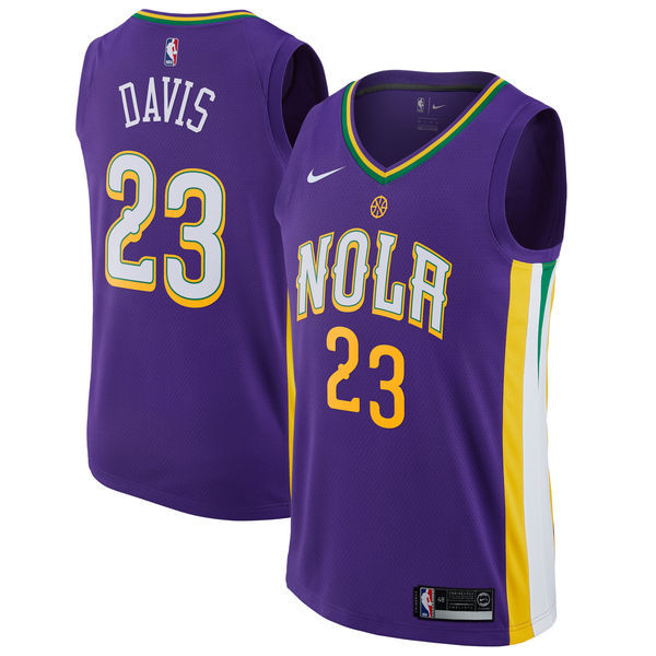 Anthony Davis New Orleans Pelicans purple jersey