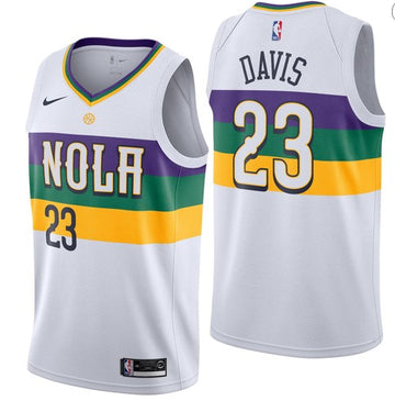 Anthony Davis New Orleans Pelicans white jersey