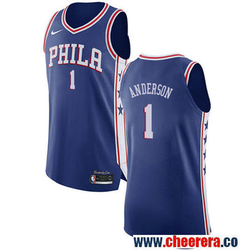 Justin Anderson Philadelphia 76ers blue jersey