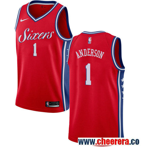 Justin Anderson Philadelphia 76ers red jersey