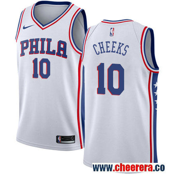 Maurice Cheeks Philadelphia 76ers white jersey