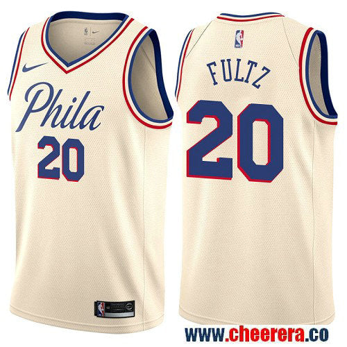 Markelle Fultz Philadelphia 76ers cream jersey