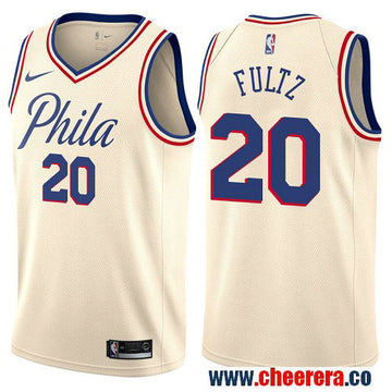 Markelle Fultz Philadelphia 76ers cream jersey