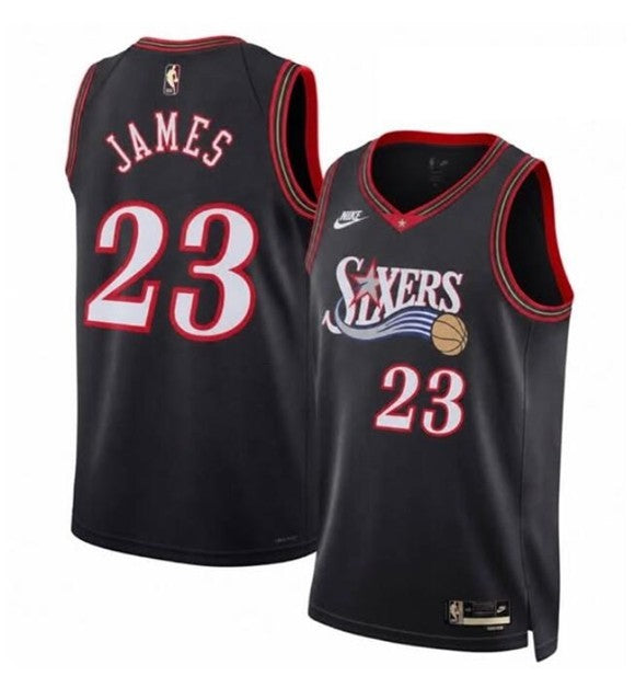 LeBron James Philadelphia 76ers black jersey