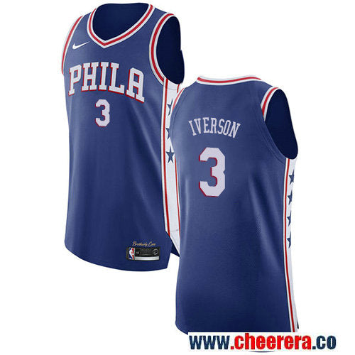 Allen Iverson Philadelphia 76ers blue jersey