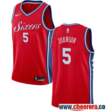 Amir Johnson Philadelphia 76ers red jersey