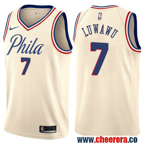 Timothe Luwawu Philadelphia 76ers cream jersey