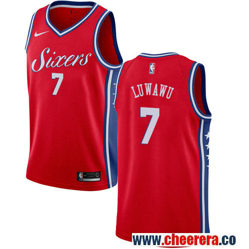 Timothe Luwawu Philadelphia 76ers red jersey