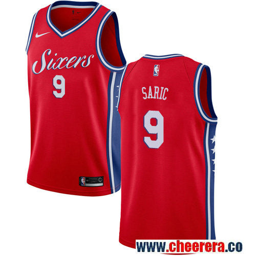 Dario Saric Philadelphia 76ers red jersey