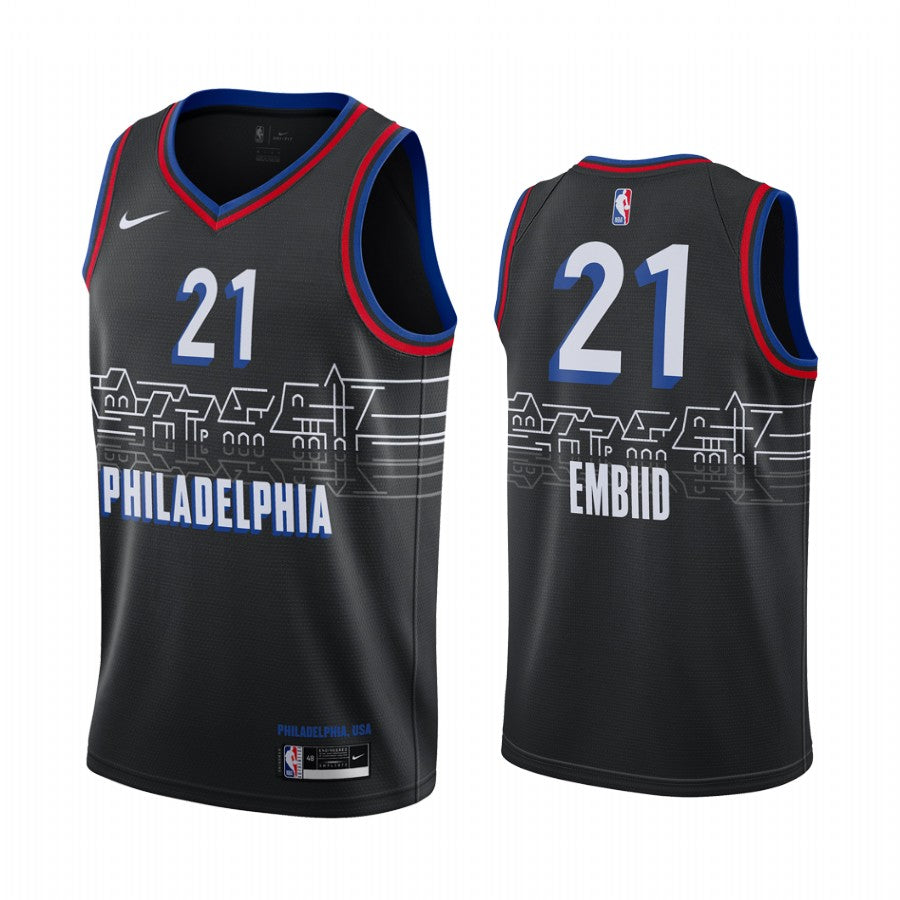 Embiid Philadelphia 76ers black jersey