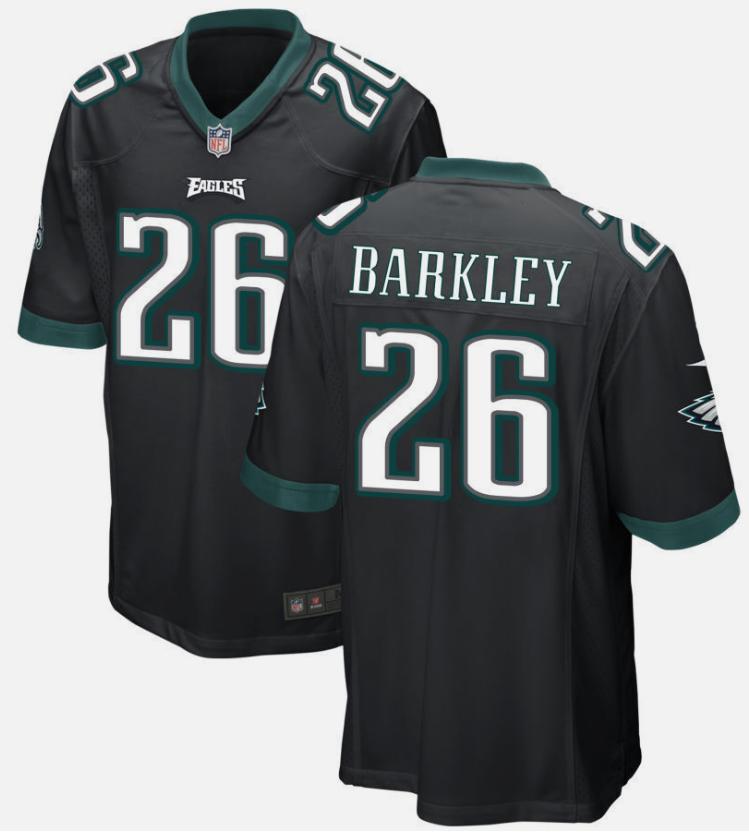 Saquon Barkley Philadelphia Eagles black jersey