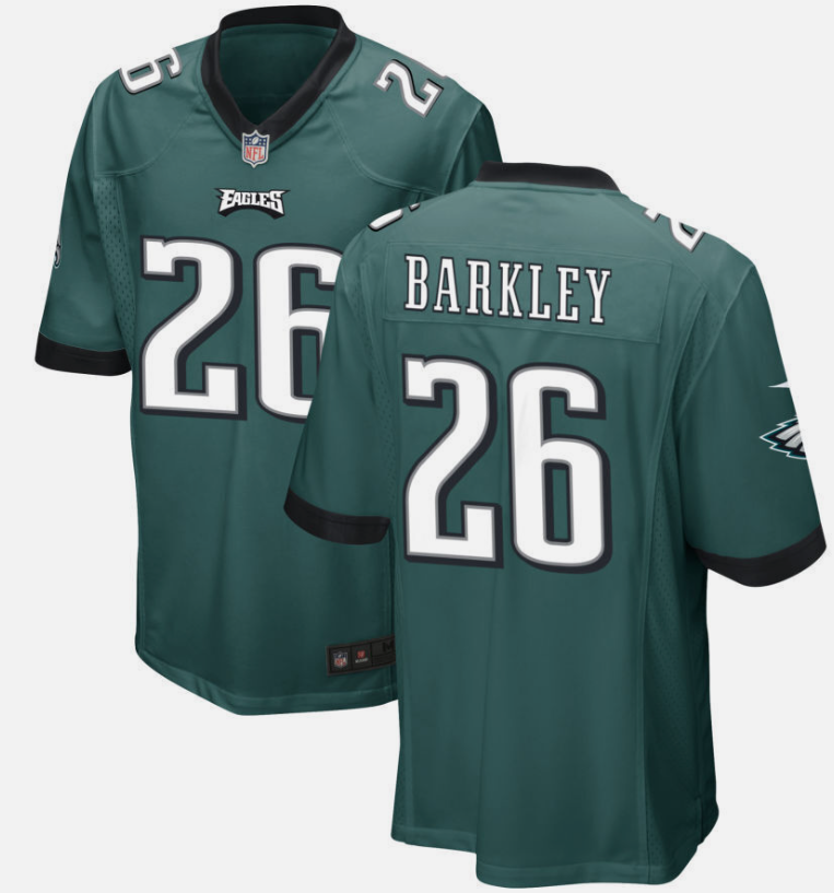 Saquon Barkley Philadelphia Eagles green jersey