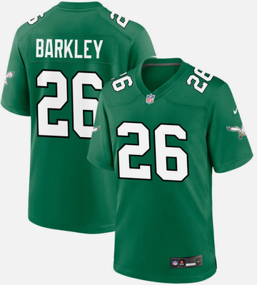 Saquon Barkley Philadelphia Eagles green jersey