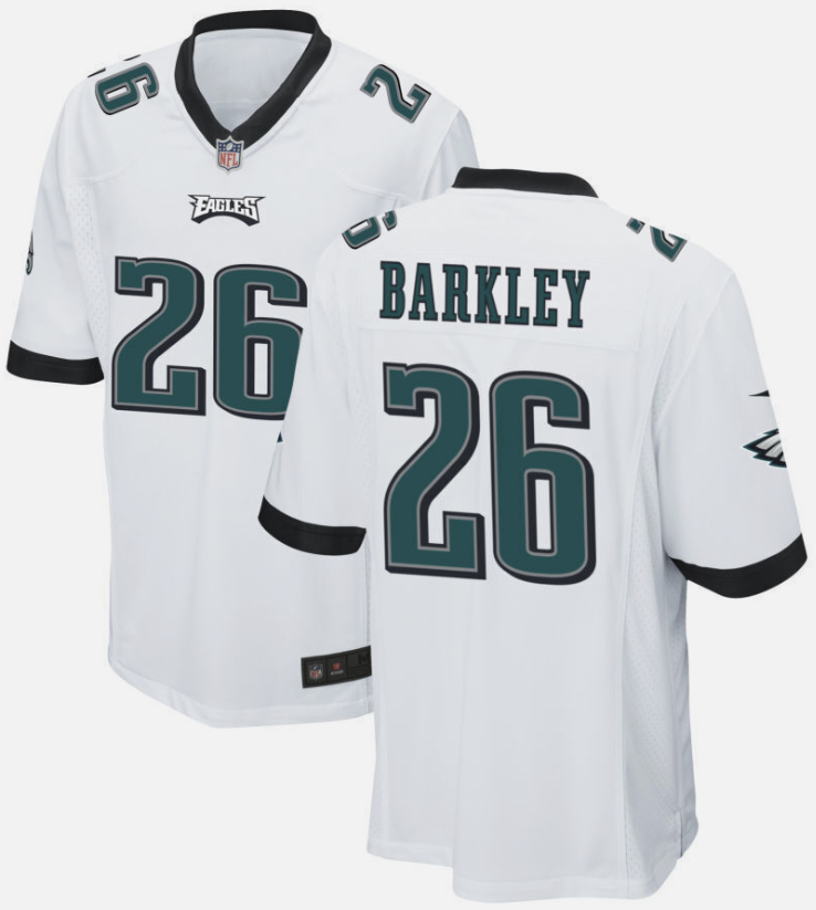 Saquon Barkley Philadelphia Eagles white jersey