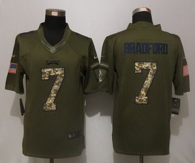 Sam Bradford Philadelphia Eagles green Salute To Service jersey