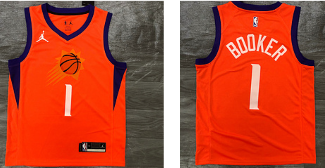Booker Phoenix Suns orange jersey
