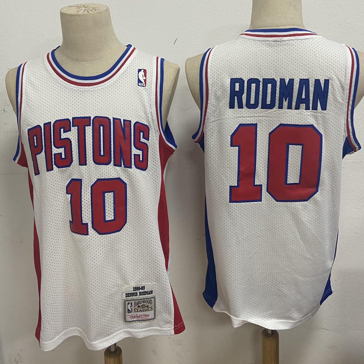 Dennis Rodman Detroit Pistons white jersey
