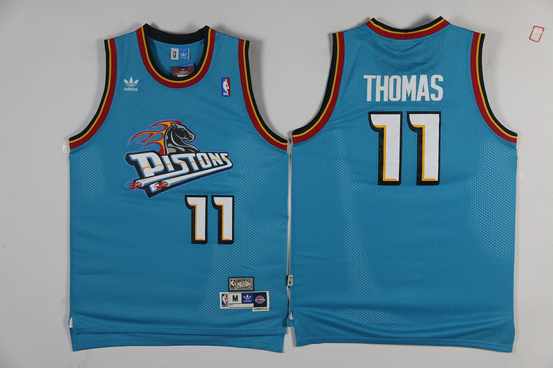 Isiah Thomas Detroit Pistons blue jersey