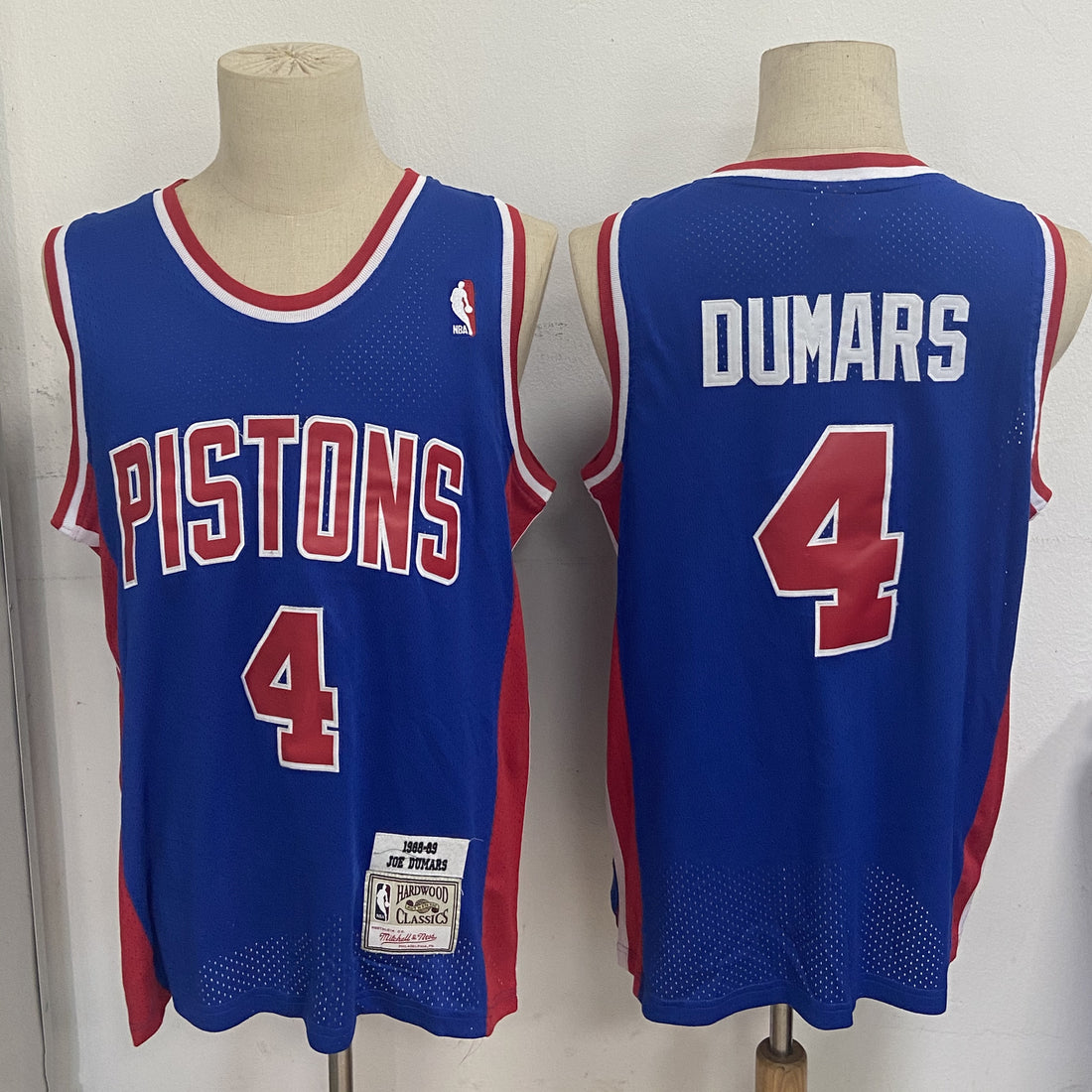Joe Dumars Detroit Pistons blue jersey
