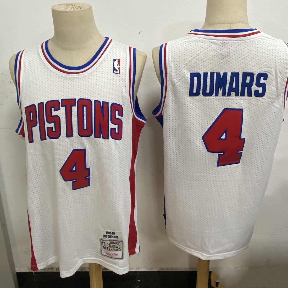 Joe Dumars Detroit Pistons white jersey
