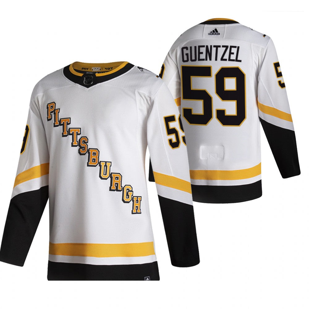 Jake Guentzel Pittsburgh Penguins white Reverse Retro jersey