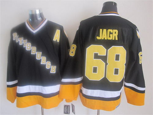 Jaromir Jagr Pittsburgh Penguins black Throwback jersey
