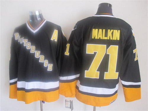 Evgeni Malkin Pittsburgh Penguins black Throwback jersey