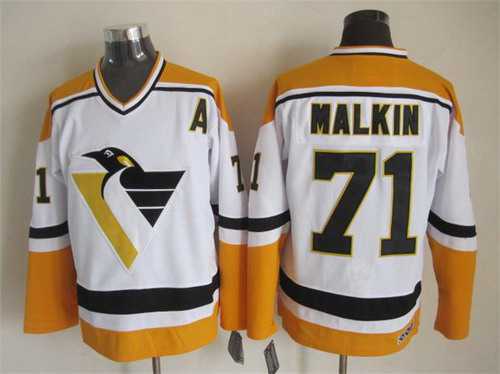 Evgeni Malkin Pittsburgh Penguins white Throwback jersey