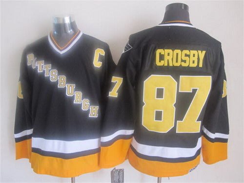 Sidney Crosby Pittsburgh Penguins black Throwback jersey