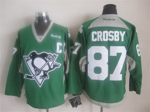 Sidney Crosby Pittsburgh Penguins green jersey