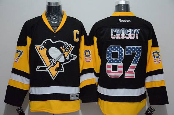 Sidney Crosby Reebok Pittsburgh Penguins black Fashion jersey