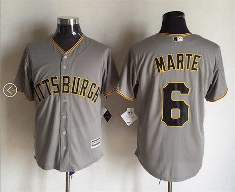 Starling Marte Pittsburgh Pirates gray Away jersey
