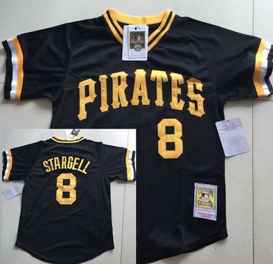 Willie Stargell Mesh BP Pittsburgh Pirates black Throwback jersey