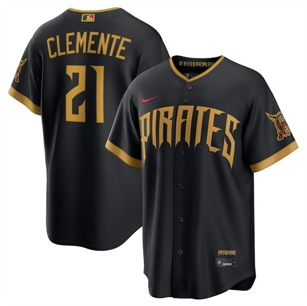 Roberto Clemente Pittsburgh Pirates black City Connect jersey