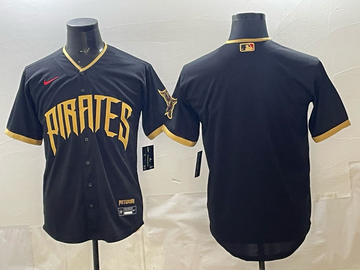 Custom Pittsburgh Pirates black City Connect jersey