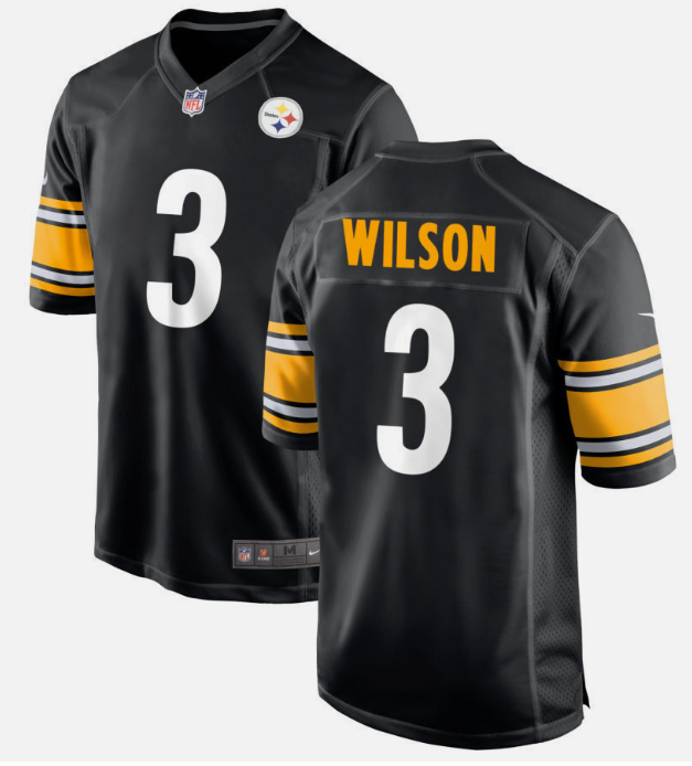 Russell Wilson Pittsburgh Steelers black jersey