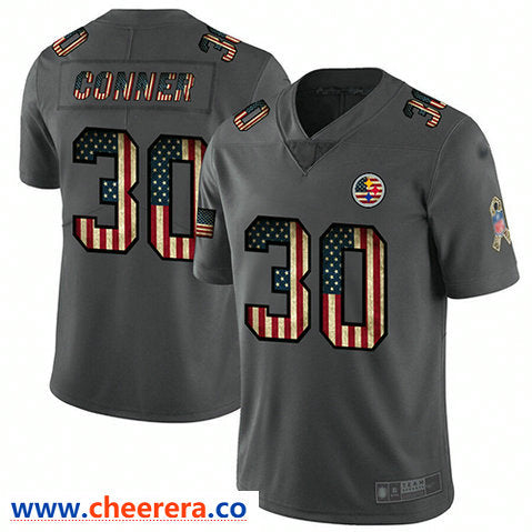 James Conner Carbon Pittsburgh Steelers black Limited jersey