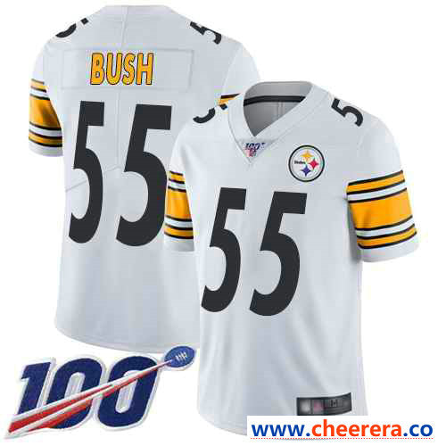 Devin Bush Pittsburgh Steelers white Vapor jersey