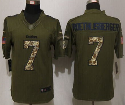Ben Roethlisberger Pittsburgh Steelers green Salute To Service jersey