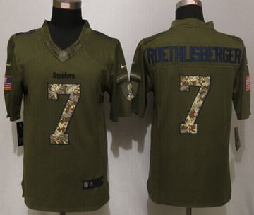 Ben Roethlisberger Pittsburgh Steelers green Salute To Service jersey