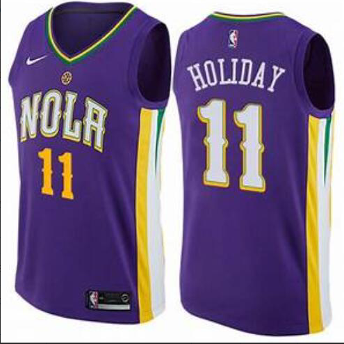 Jrue Holiday New Orleans Pelicans purple jersey
