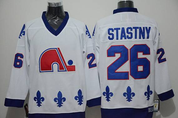 Peter Stastny Colorado Avalanche white Throwback jersey