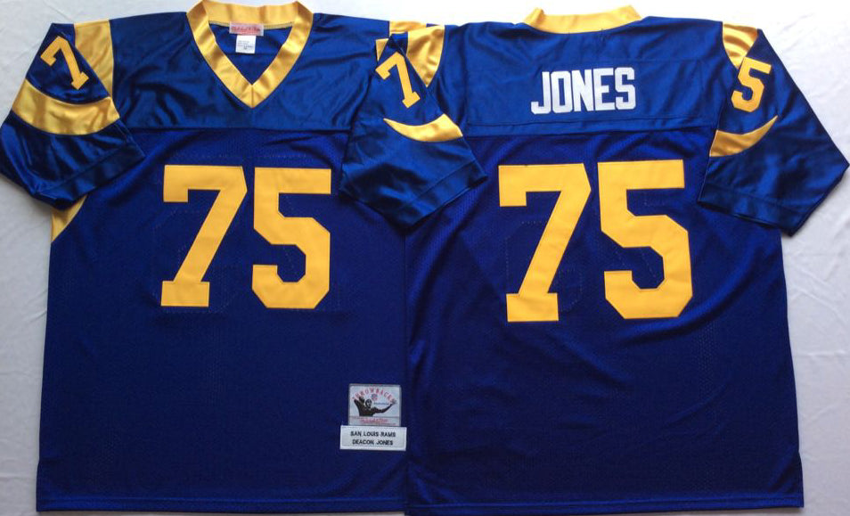 Deacon Jones Los Angeles Rams blue Throwback jersey