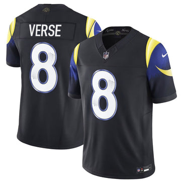 Jared Verse Los Angeles Rams black Vapor jersey
