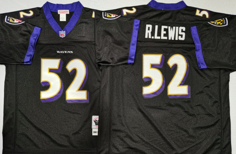 Ray Lewis Baltimore Ravens black Throwback jersey