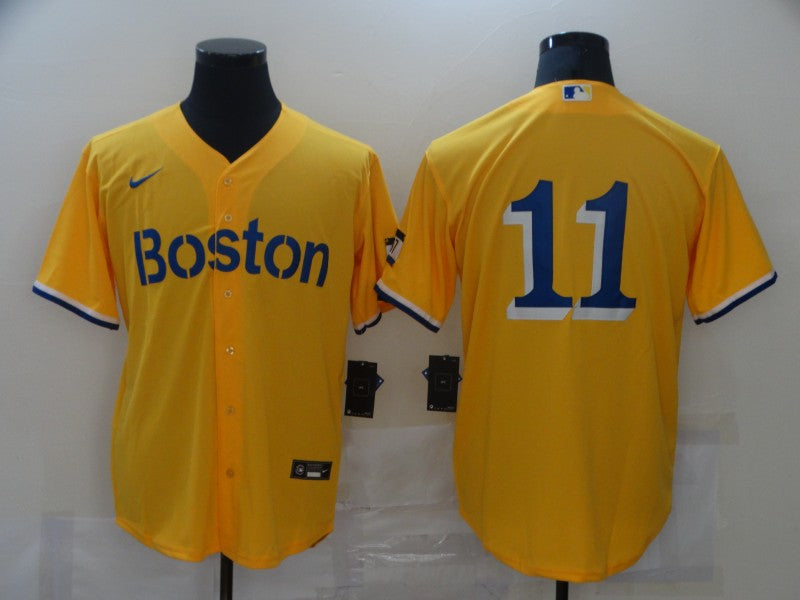 Rafael Devers Boston Red Sox gold City Connect jersey
