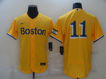 Rafael Devers Boston Red Sox gold City Connect jersey