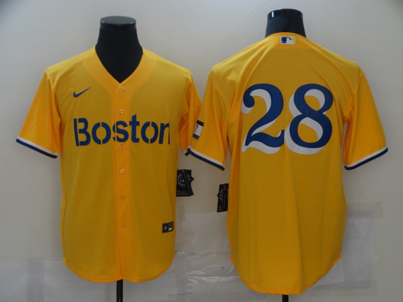 J.D. Martinez Boston Red Sox gold City Connect jersey