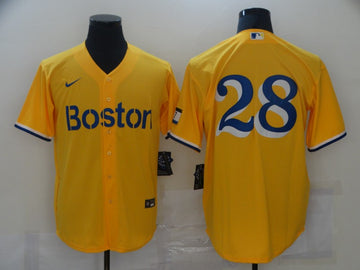 J.D. Martinez Boston Red Sox gold City Connect jersey