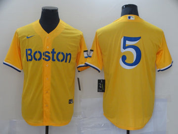 Boston Red Sox gold City Connect jersey